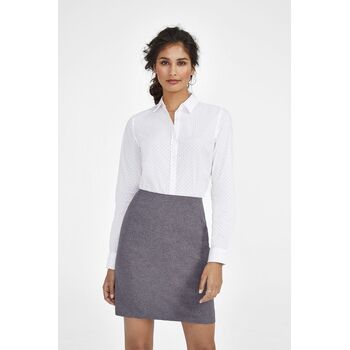 Рубашка женская Becker Women, темно-синяя с белым, размер XS