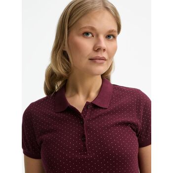 Рубашка поло женская Brandy Women, бордовая с белым, размер XS