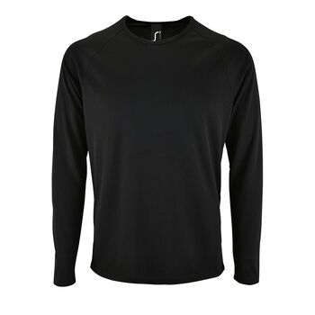 Футболка с длинным рукавом Sporty LSL Men черная, размер XXL