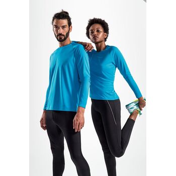 Футболка с длинным рукавом Sporty LSL Men ярко-бирюзовая, размер L