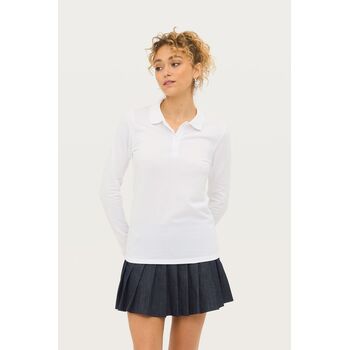 Рубашка поло женская с длинным рукавом Perfect LSL Women черная, размер XXL