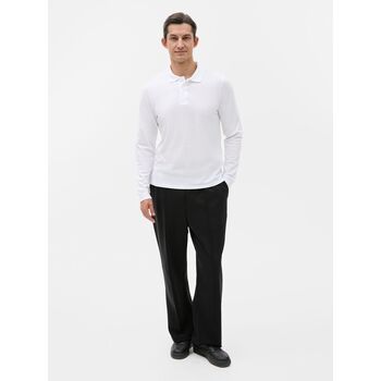 Рубашка поло мужская с длинным рукавом Perfect LSL Men белая, размер L