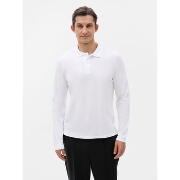 Рубашка поло мужская с длинным рукавом Perfect LSL Men белая, размер XL