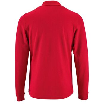 Рубашка поло мужская с длинным рукавом Perfect LSL Men красная, размер 3XL