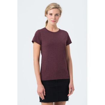 Футболка женская Regent Fit Women бордовый меланж, размер XXL