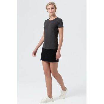 Футболка женская Regent Fit Women черный меланж, размер XXL