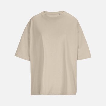 Футболка оверсайз женская Boxy Women, бежевая (льняная), размер XL
