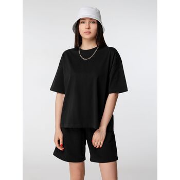 Футболка оверсайз женская Boxy Women, черная, размер M