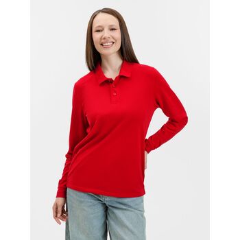 Рубашка поло с длинным рукавом Prime LSL, красная, размер M