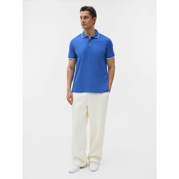 Рубашка поло унисекс Palermo, ярко-синяя с белым, размер 3XL