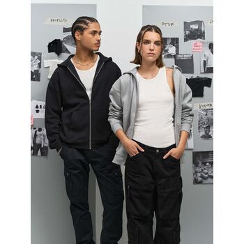 Толстовка унисекс на молнии Jelo, серый меланж, размер XS