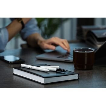 Ручка шариковая Scribo, матовая белая