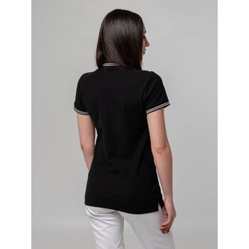 Рубашка поло женская Virma Stripes Lady, черная, размер S