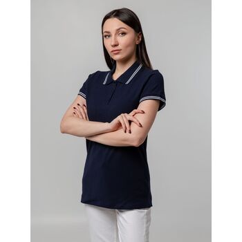 Рубашка поло женская Virma Stripes Lady, темно-синяя, размер XXL