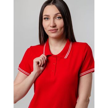 Рубашка поло женская Virma Stripes Lady, красная, размер L