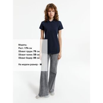 Рубашка поло женская Virma Premium Lady, темно-синяя, размер 3XL