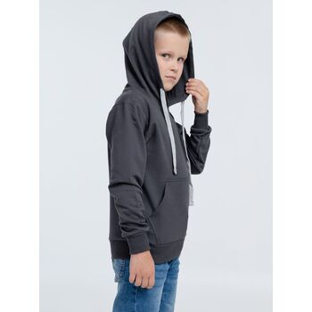 Толстовка с капюшоном детская Kirenga Kids, темно-серая (графит), 14 лет