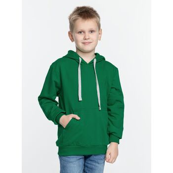 Толстовка с капюшоном детская Kirenga Kids, зеленая, 10 лет