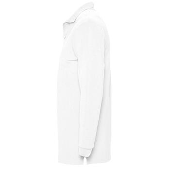 Рубашка поло мужская с длинным рукавом Winter II 210 белая, размер 3XL