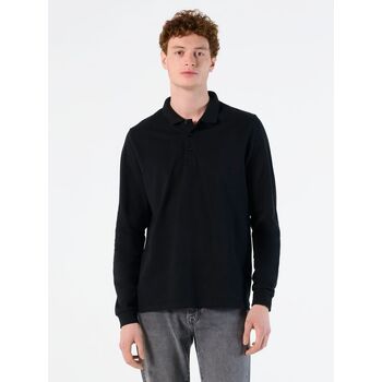 Рубашка поло мужская с длинным рукавом Winter II 210 темно-синяя, размер XL