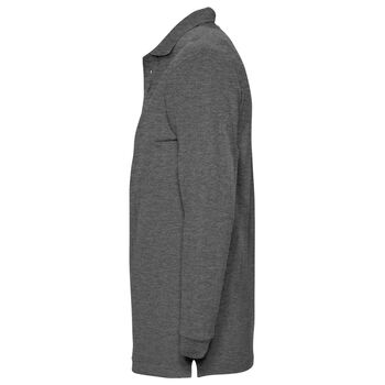 Рубашка поло мужская с длинным рукавом Winter II 210 черный меланж, размер XL