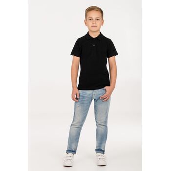 Рубашка поло детская Virma Kids, черная, 6 лет