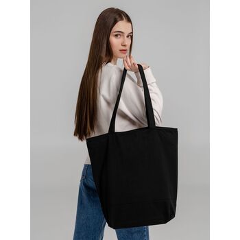 Сумка для покупок на молнии Shopaholic Zip, черная