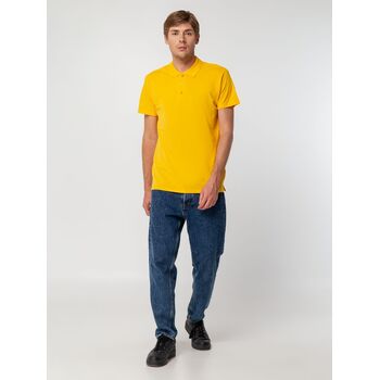 Рубашка поло мужская Summer 170 желтая, размер L