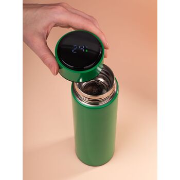 Смарт-бутылка с заменяемой батарейкой Long Therm, зеленая