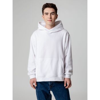Худи флисовое унисекс Manakin, белое, размер XS/S