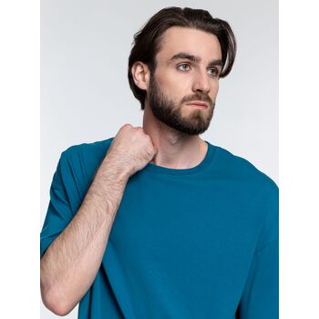 Футболка унисекс оверсайз Crosstown, бирюзовая (морская волна), размер S