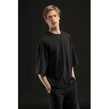 Футболка унисекс T1, черная, размер M/L