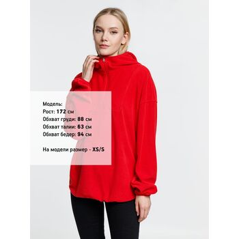 Анорак флисовый унисекс Fliska, красный, размер M/L