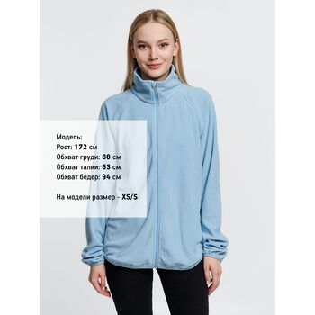 Куртка флисовая унисекс Fliska, голубая, размер M/L