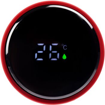 Смарт-бутылка с заменяемой батарейкой Long Therm Soft Touch, красная, без пакета