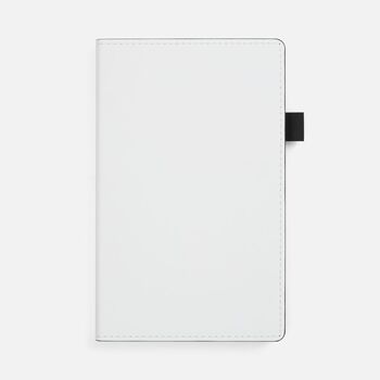 Ежедневник White Shall, недатированный, бело-черный