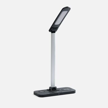 Настольная лампа с беспроводной зарядкой Power Light, черная
