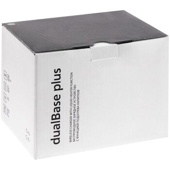 Кружка с подогревом и беспроводной зарядкой dualBase plus, черная