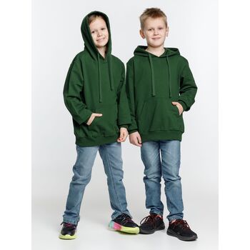 Худи детское Kirenga Kids 2.0, темно-зеленое, 6 лет