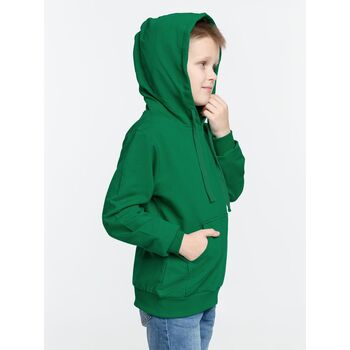 Худи детское Kirenga Kids 2.0, зеленое, 10 лет