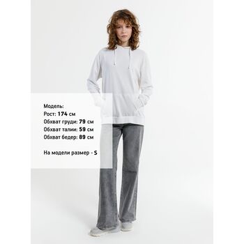 Худи унисекс Westray, белое, размер 5XL
