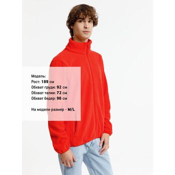 Куртка флисовая унисекс Nesse, красная, размер XL/XXL
