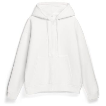 Толстовка унисекс оверсайз Zippy, белая, размер XL/XXL