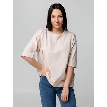 Футболка унисекс оверсайз Street Vibes, бежевая, размер XS/S