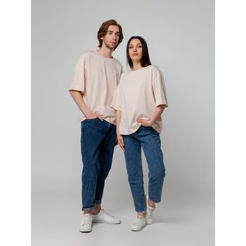 Футболка унисекс оверсайз Street Vibes, бежевая, размер XS/S