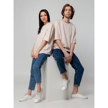 Футболка унисекс оверсайз Street Vibes, бежевая, размер XS/S