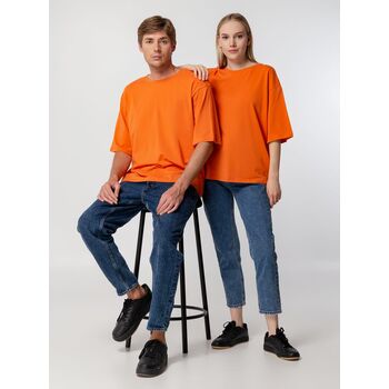 Футболка унисекс оверсайз Street Vibes, оранжевая, размер XL/XXL