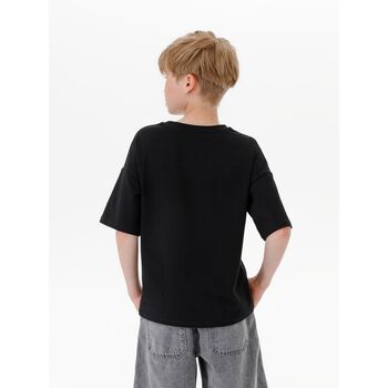 Футболка детская оверсайз Teezer, черная, 6 лет