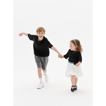 Футболка детская оверсайз Teezer, черная, 8 лет