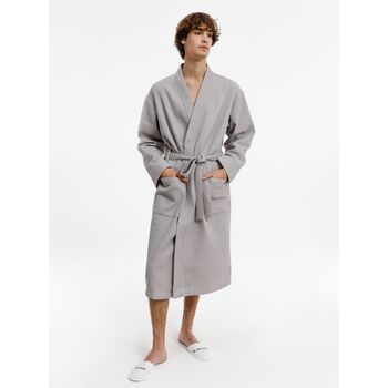 Халат вафельный Kimono, светло-серый, размер M/L